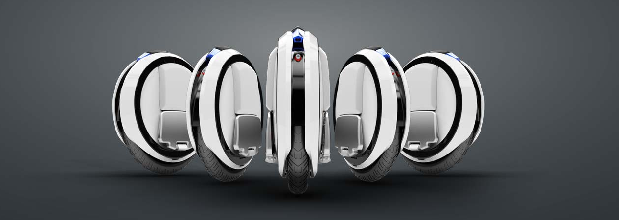 Ninebot One has a sleek futuristic design