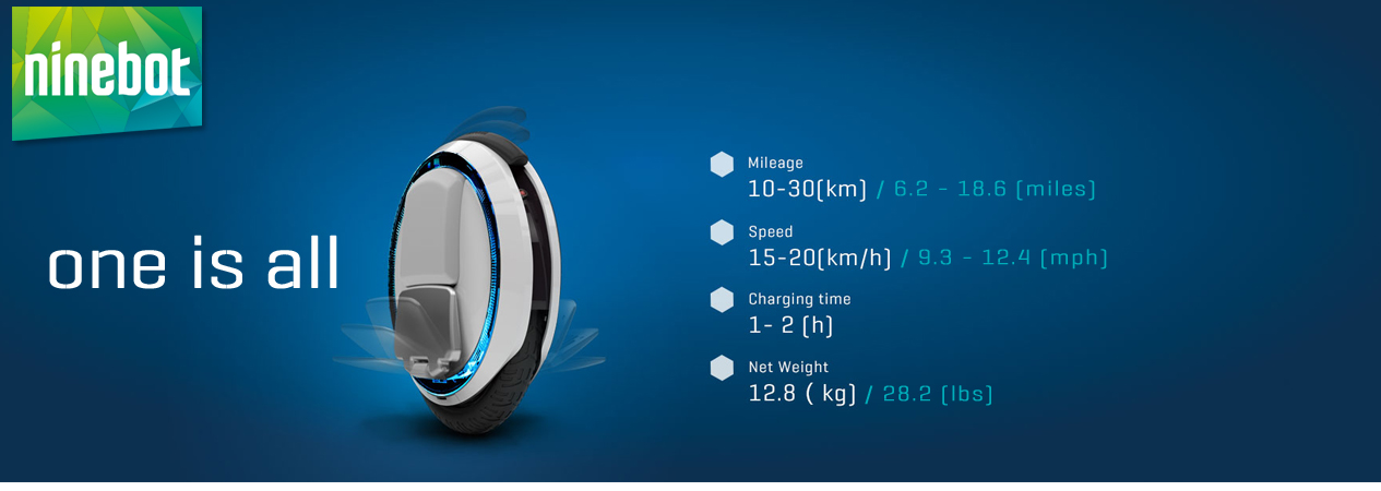 Ninebot One single wheel electric green mobility transportation